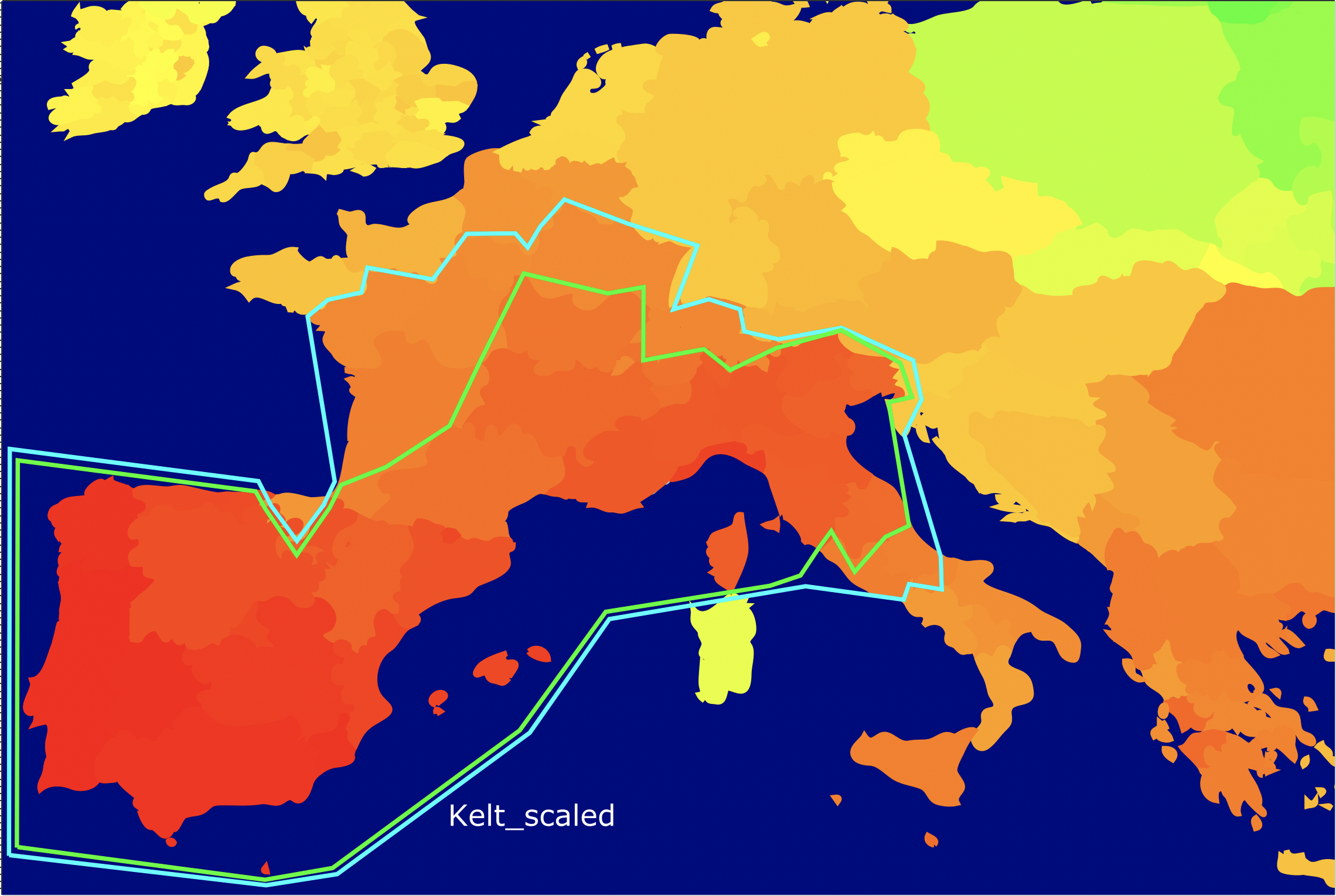 Kelt genetic distance map